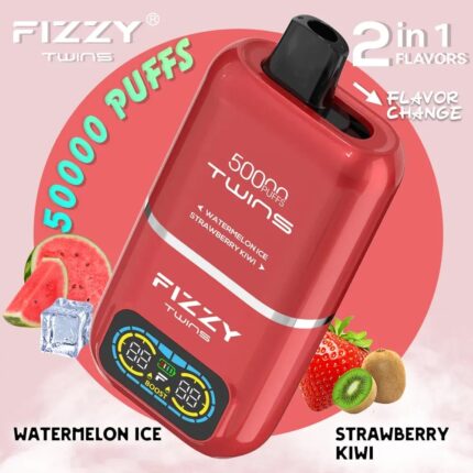 Fizzy Twins 50000 – smak Watermelon Ice / Strawberry Kiwi