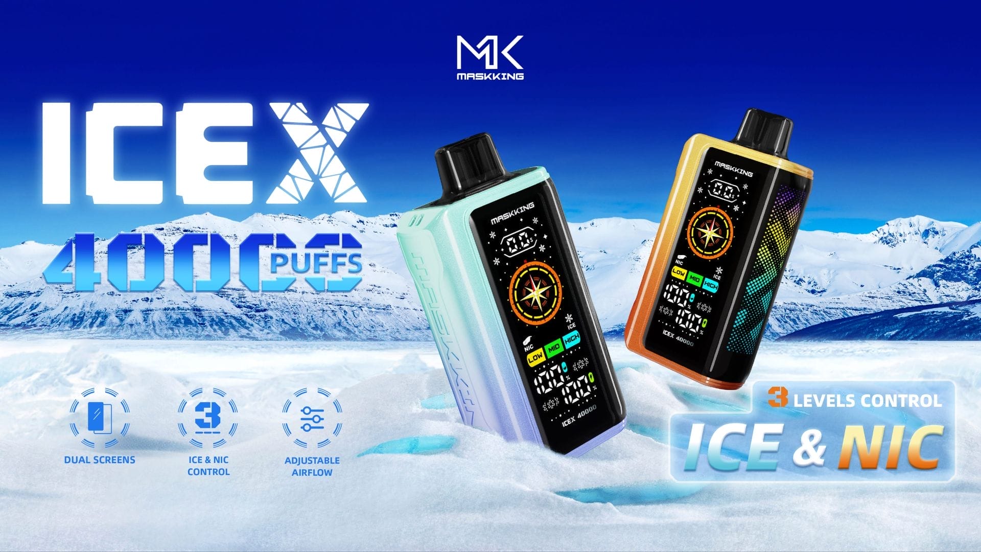 maskking icex 40000 puffs jednorazowy vape