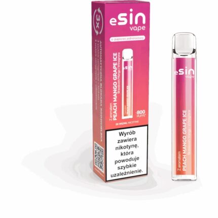 eSin Vape 800 – smak Peach Mango Grape Ice