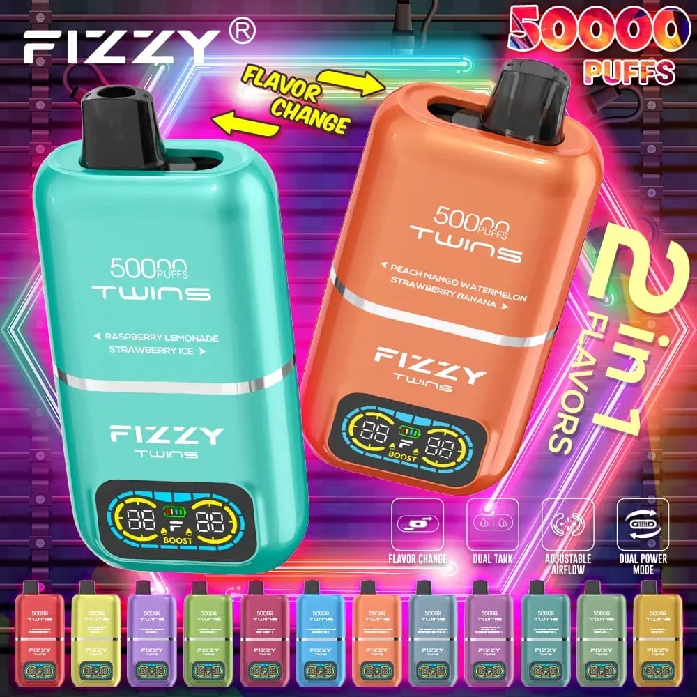 fizzy-twins-50000-cover Fizzy Twins 50000 Puffs Jednorazowy Vape - obrazek 1