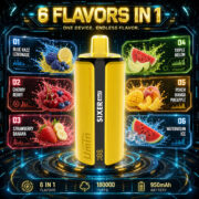 UMIN Sixer 6in1 180000 Puffs Jednorazowy Vape - obrazek 4