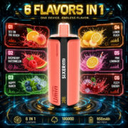 UMIN Sixer 6in1 180000 Puffs Jednorazowy Vape - obrazek 10