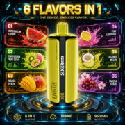UMIN Sixer 6in1 180000 Puffs Jednorazowy Vape - obrazek 6